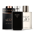 Pack de 3 perfumes: Bvlgari In Black, Giorgio Armani Acqua di Giò y L’Homme Prada Intense – 100 ml